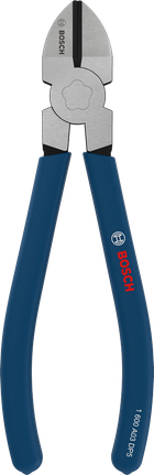 Kìm cắt chéo Bosch 160 mm với tay cầm chống trượt được phủ lớp chống trượt.